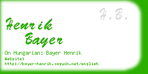 henrik bayer business card